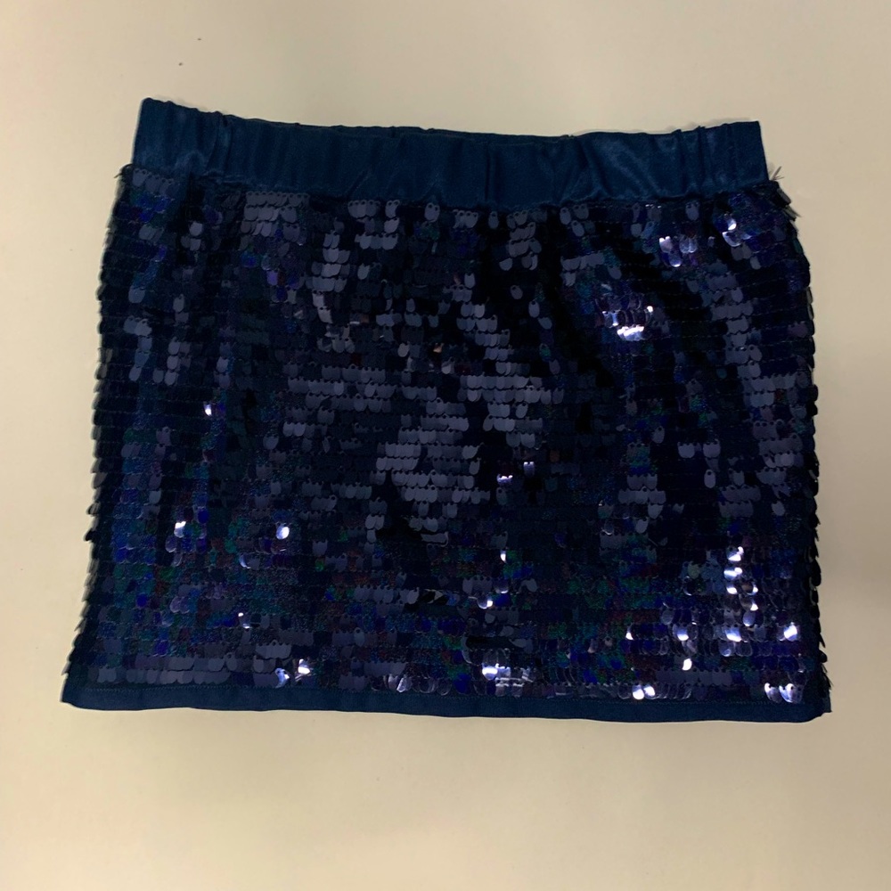 Joe Fresh Navy Sequin Skirt Size Small (6)